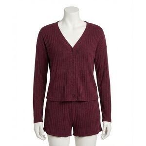 NEW Z SUPPLY mara rib cardigan in merlot